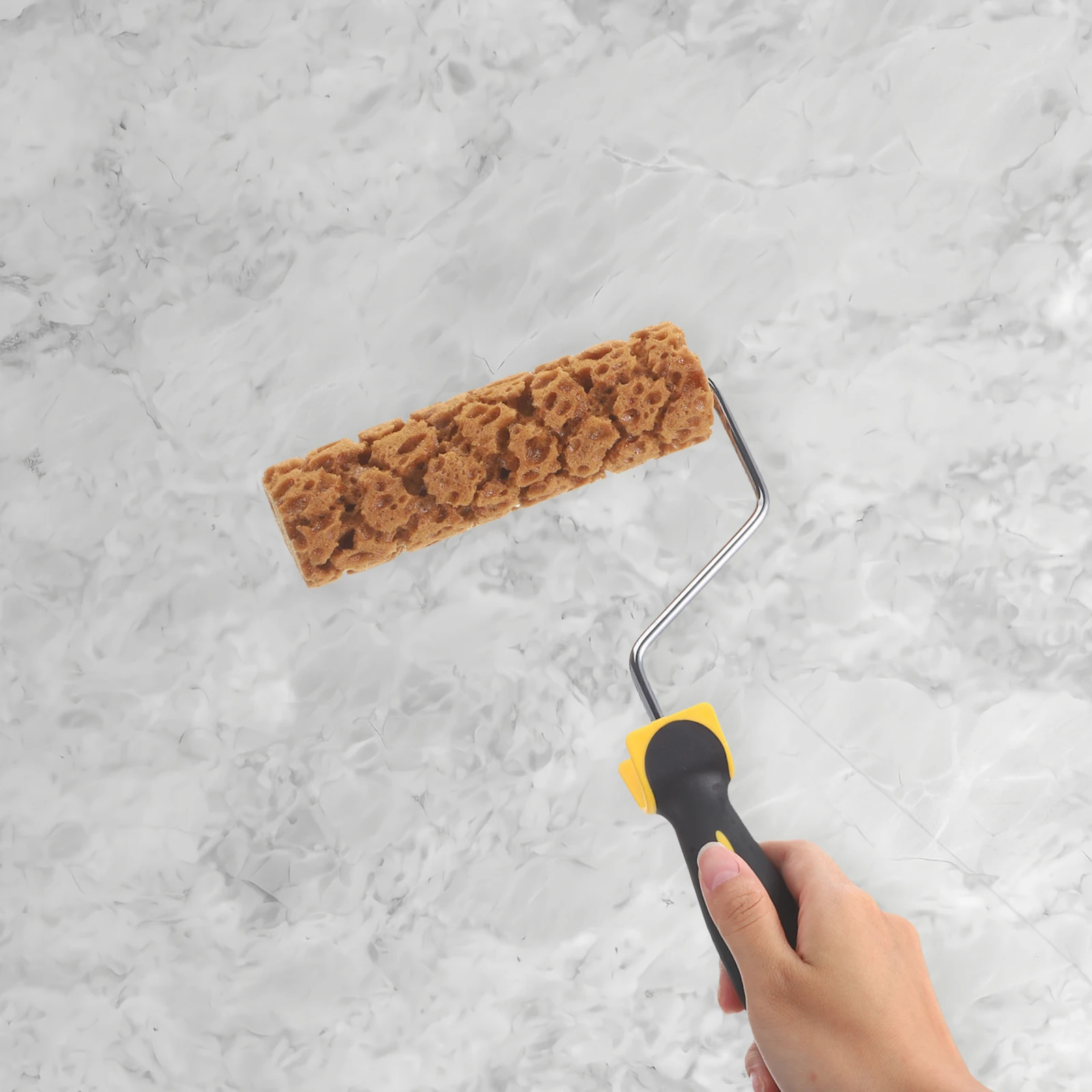 

Sponge Paint Applicator Wall Texture Roller Durable Reusable Pineapple Pattern Designer Roller for DIY Crafts Painting