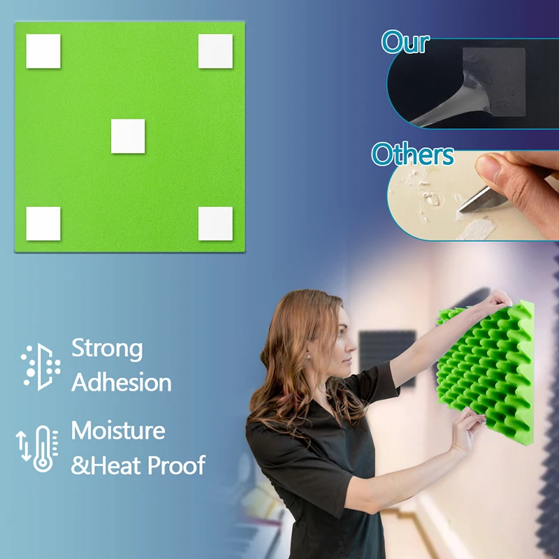 لوحة رغوة صوتية عازلة للصوت 6/قطعة مواد امتصاص للضوضاء عزل الصوت على الحائط لتسجيل موسيقى الاستوديو