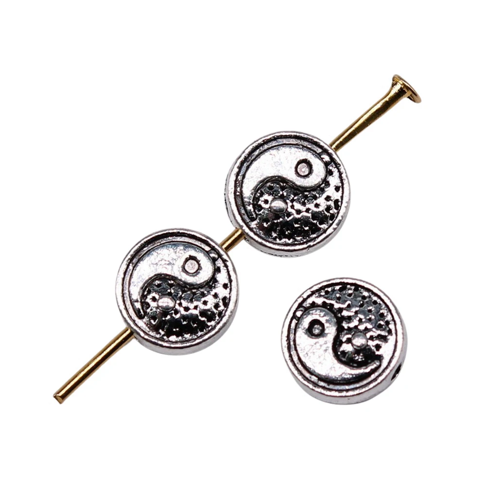 Accessories Tai Chi Beads Jewelry Pendants 8.2x8.2x3.6mm 10pcs