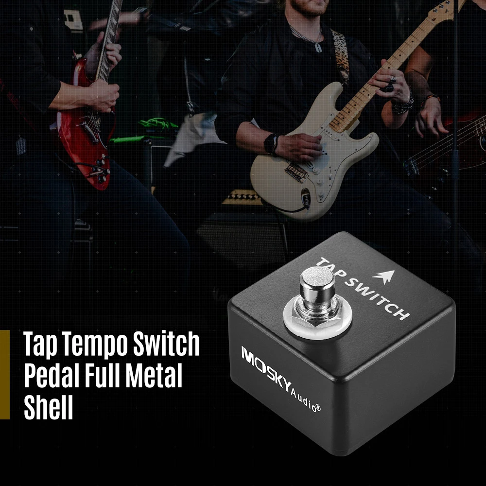 MOSKY DUAL SWITCH pedal Dual Footswitch Foot Switch Pedal Full Metal Shell Guitar Effect Pedal Guitar Accessories VS TAP SWITCH