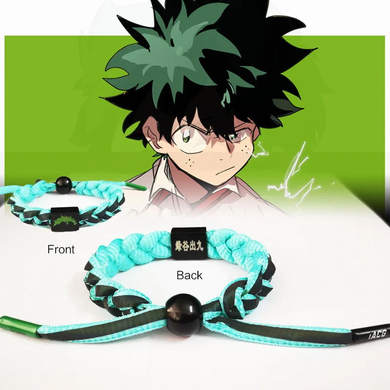 6 Style Anime My Hero Academia Midoriya Izuku Bakugou Katsuki Todoroki Shoto Braided Bracelet Woven Hand Ropes Chain Accessories