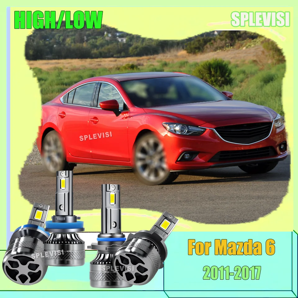 

20000LM 200W Headlight Bulbs Top Quality Turbo Lamps 6000K White 12V Two-Year Warranty For Mazda 6 2011-2017 2012 2013 2014 2015