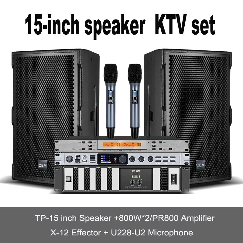 12''/15'' / doble 15inch Family Karaoke Set KTV Audio Set Professional Karaoke Set