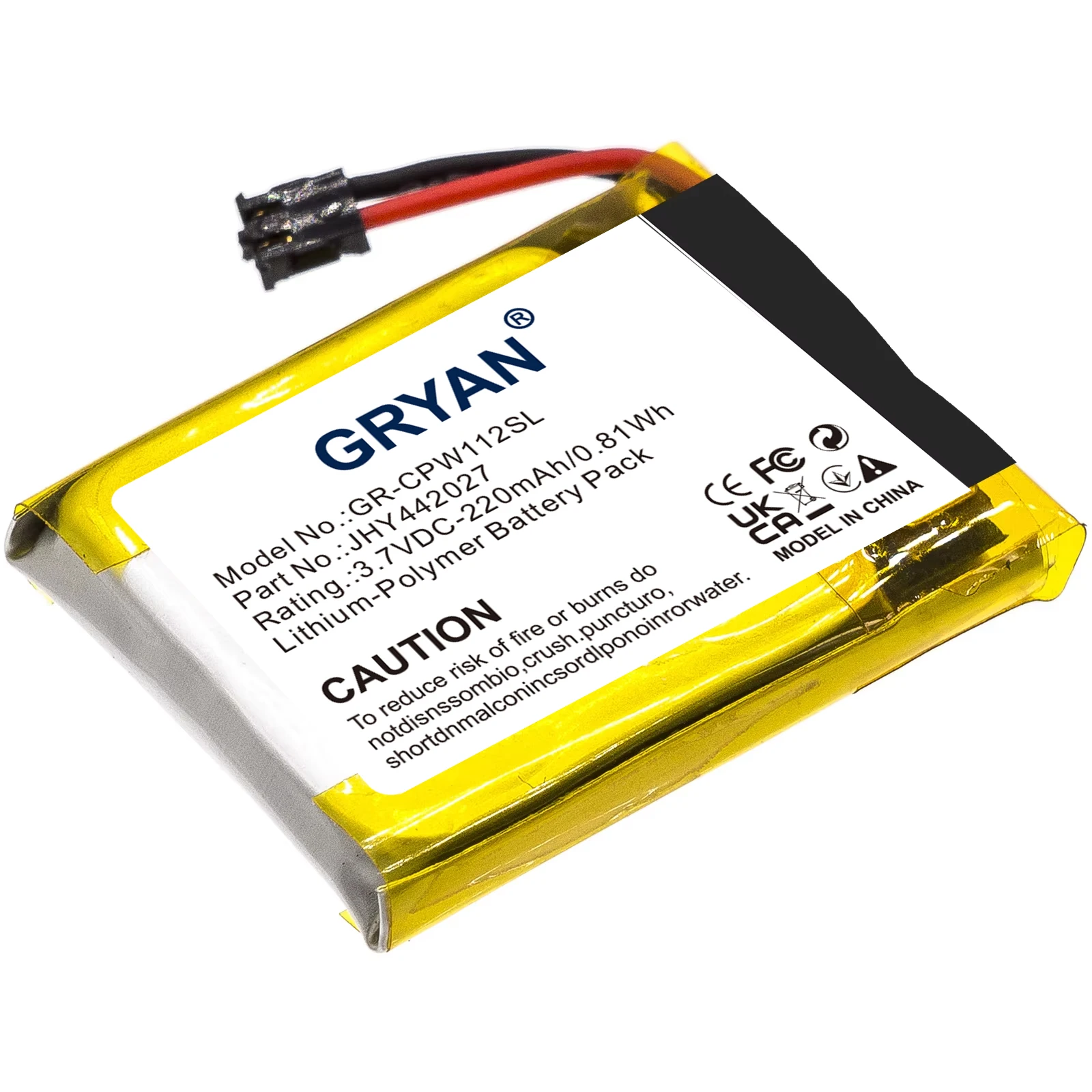Remote Start and Entry Systems 220mAh Battery For Compustar Pro RFX T2，Pro RFX-P2WT12，RFX-P2WT12-SS，P2WT11-SS，2WT11R-SS，2WT12-SS