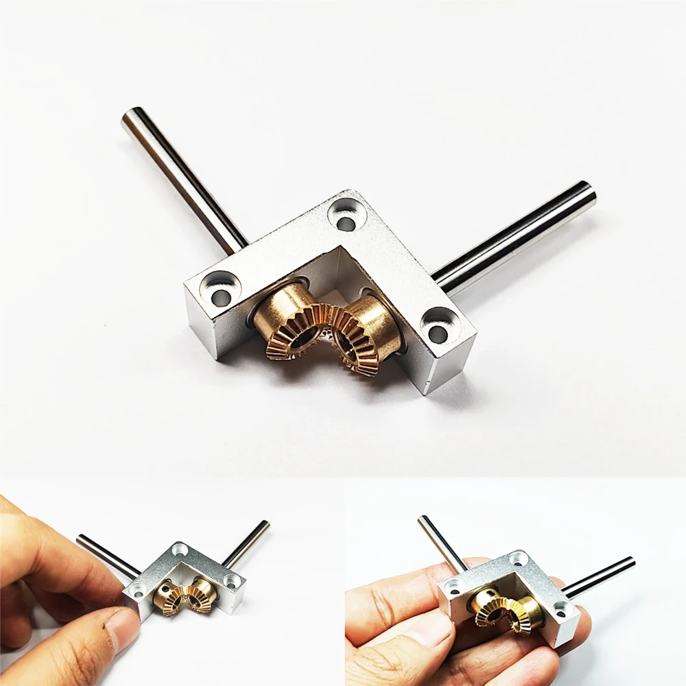 Imagem -06 - Mini Engrenagem de Canto de Ângulo Reto mm Pequena Caixa de Engrenagens de 90 Graus Caixa de Transmissão Modelo Reverso de Engrenagem Cônica 1:1