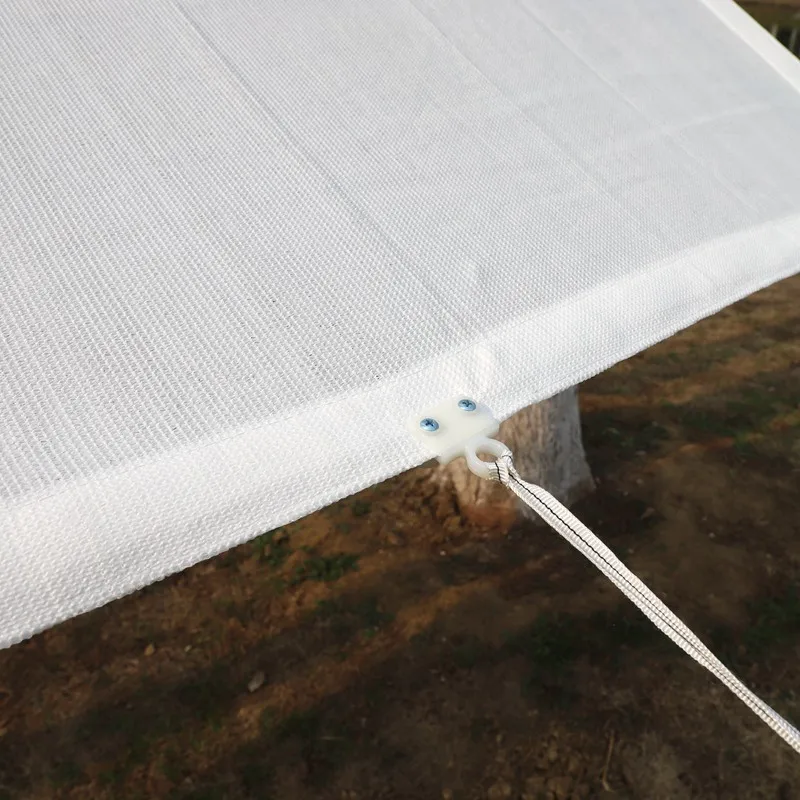 95% Anti UV White HDPE Outdoor Sun Sail Net Garden Gazebo Garages Canopy Awning Sun Shelter Screen Moveable Buttons Sunshade Net
