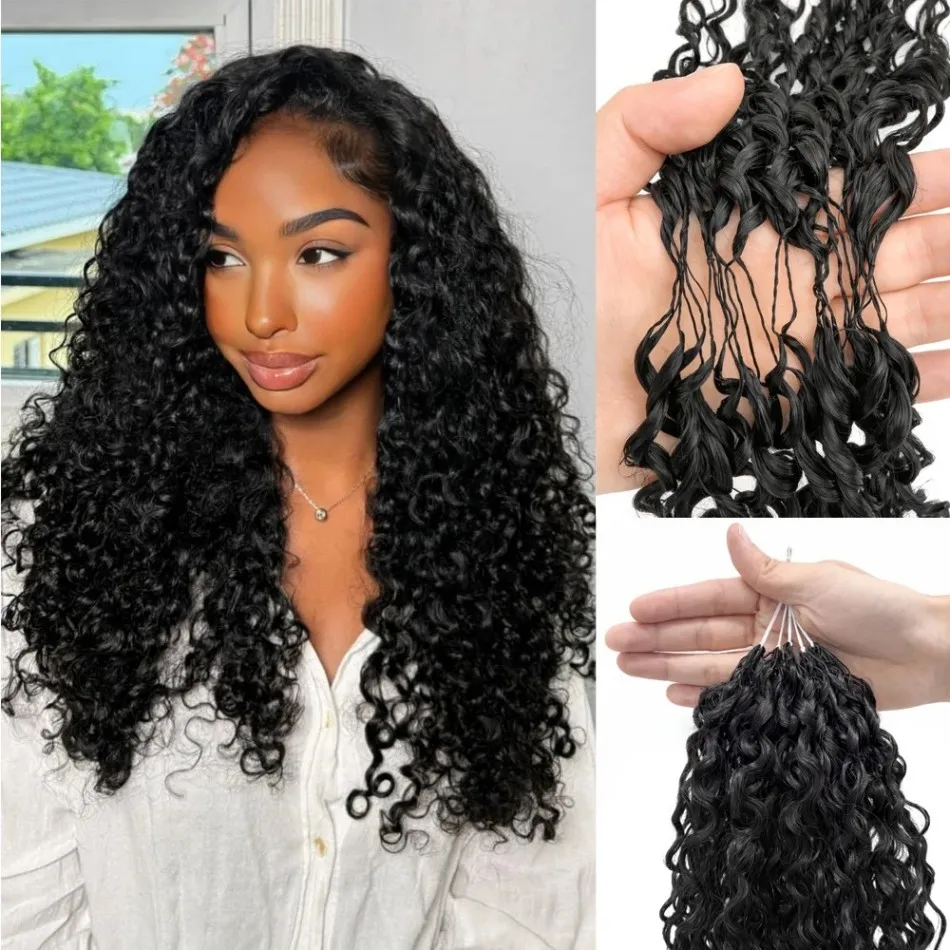12A Kleine Spiralen Krul Bundels Kinky Krul Crochet Haar Braziliaans Krul Weefsel Diepe Golf Maagdelijk Haarverlenging
