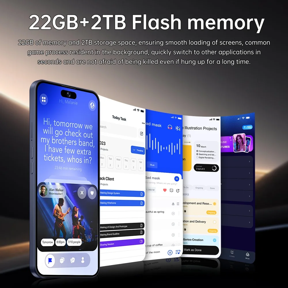 K-Touch Mobiltelefone M17 Pro Max Smartphone 5G Dual-SIM Android 15 Günstiges Handy 7,3 Zoll 16+48MP Kamera 7800mAh WIFI GPS Globale Version Mobiltelefone für Männer und Frauen – Detail 10