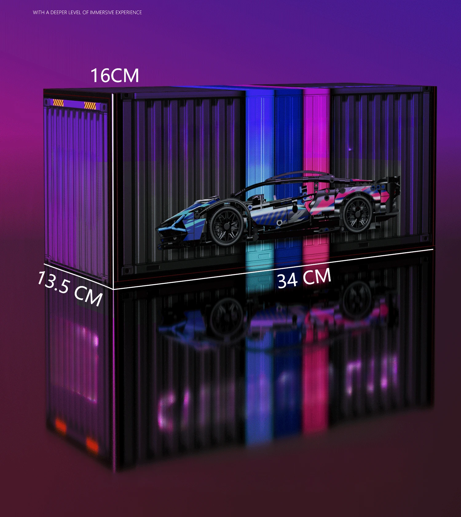 1280PCS Technical 1:14 Black Purple Sport Car Building Blocks Assemble Racing Vehicle Bricks Toys Birthday Gift For Kid Boy