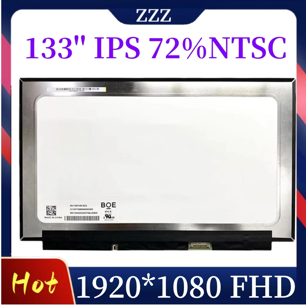 

13.3" IPS Laptop LCD Screen NV133FHM-N52 NV133FHM-N54 N56 N65 N66 LP133WF4-SPA B133HAN04.9 05.A B133HAN05.5 Display Matrix Panel