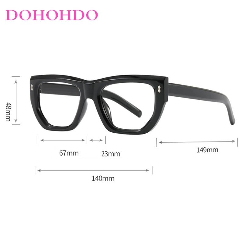 Retro Luxus Quadrat Nieten Dekoration Blau Licht Blockieren Gläser Frauen Männer Mode Designer Computer Augenschutz Brillen