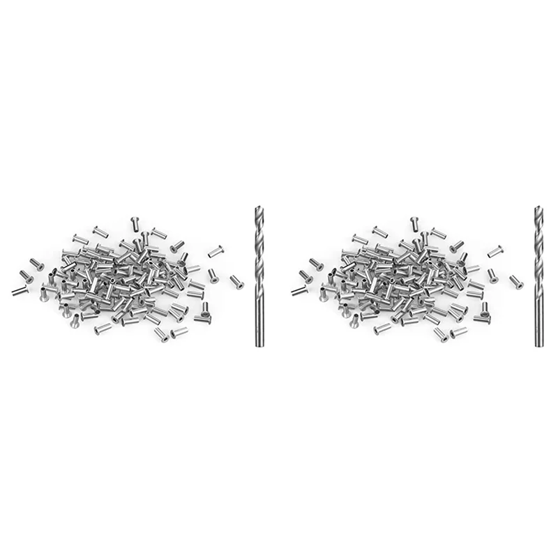 ABZS 140 Pack Stainless Steel Protector Sleeves For 1/8Inch 5/32Inch Or 3/16Inch Cable Railing, Cable Protector Sleeves