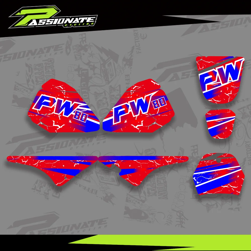 For Yamaha PW80 PW 80 All Years Personality Style TEAM GRAPHICS BACKGROUNDS STICKER Set Decoration Protector Sticker