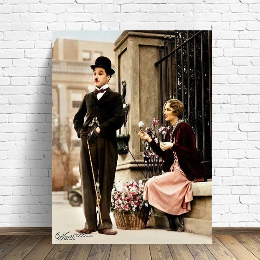 Charlie Chaplin 2024 New 5D DIY Diamond Painting Kit Diamond Embroidery Color Oil painting Hand Mosaic art home decor