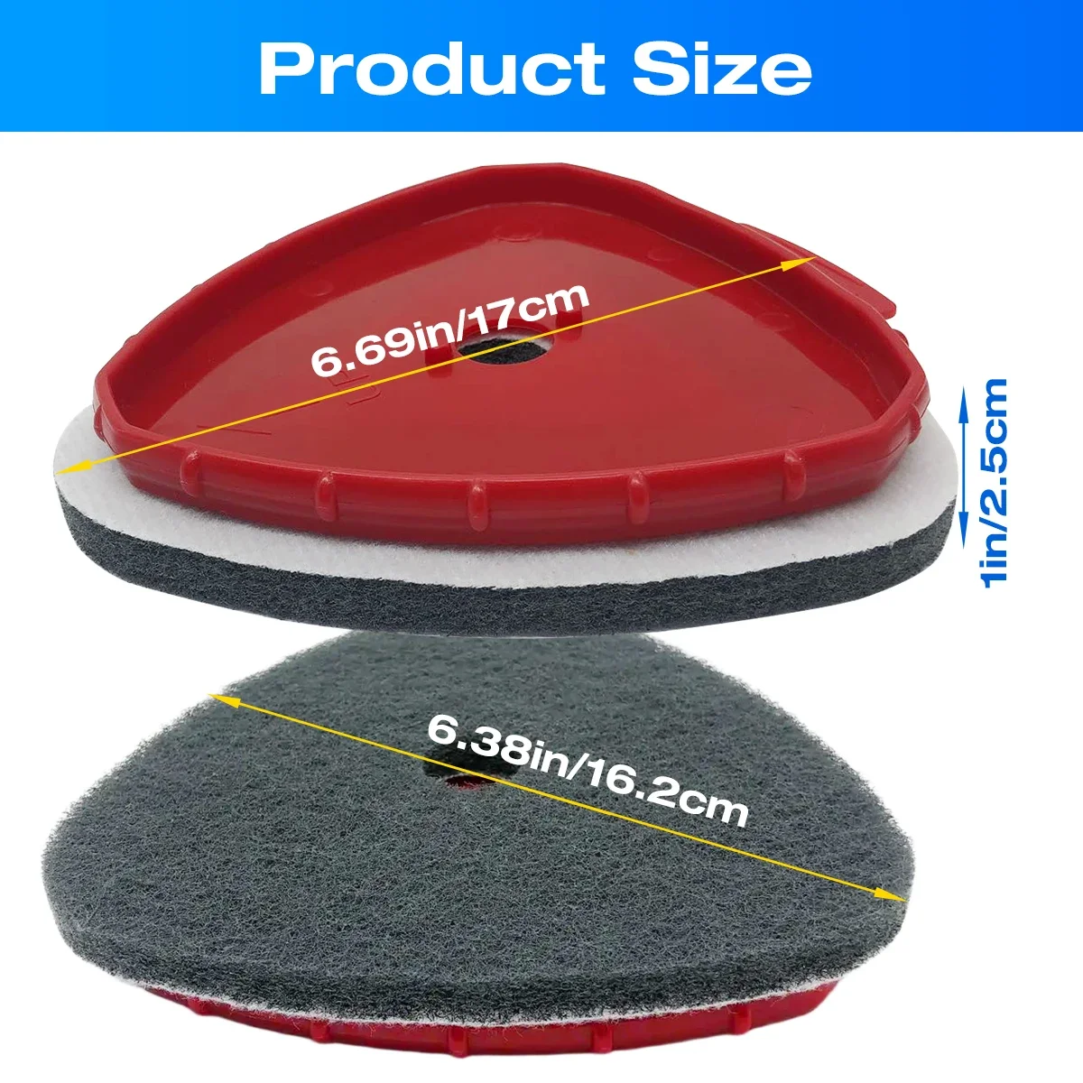 Detachable Sponge Scrub Brush Head Fit Vileda & O-Cedar 1-Tank Spin Mop Replacement Sponge Mop Head