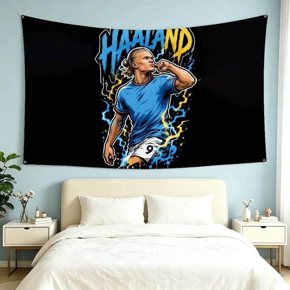 E-Erling Haaland Norway Centre Forward Flag Suitable For Party Club Outdoor Interior Wall Decoration Banner Fans Gift