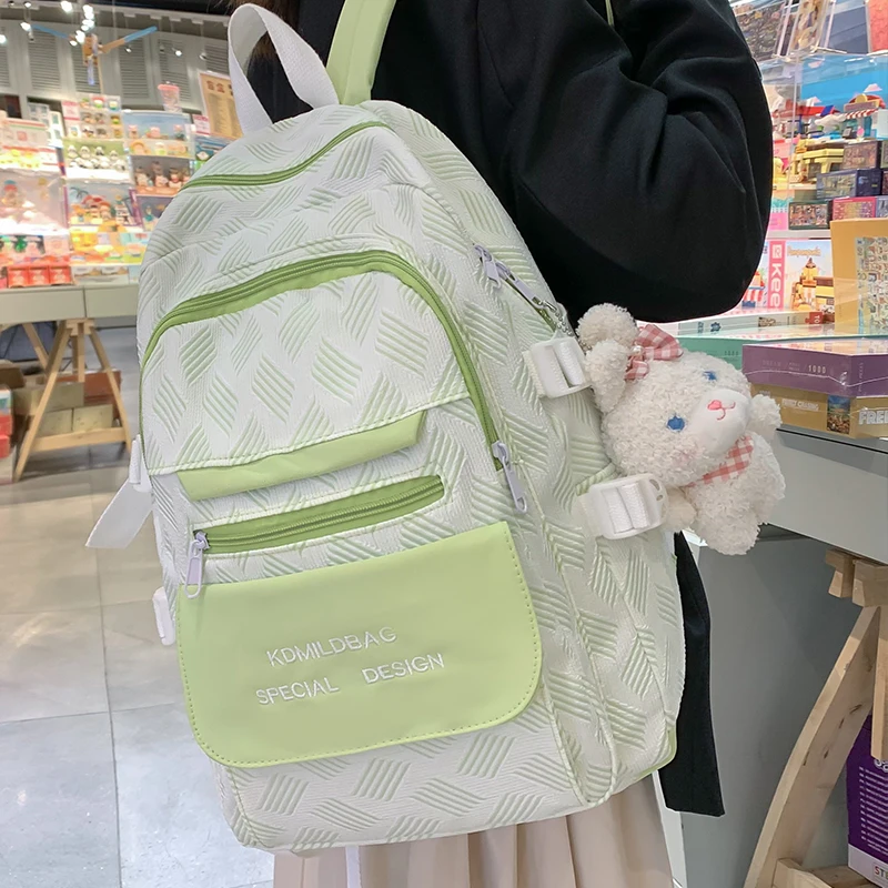 Британский рюкзак большой вместимости, скандинавский минималистичный модный стиль, персонализированный креативный полосатый легкий дорожный рюкзак на молнии