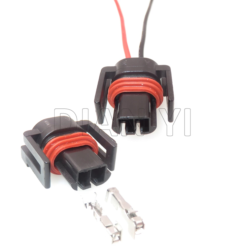 

1 Set 2 Way Starter Auto Fuel Spray Nozzle Waterproof Socket With Terminal 12162215 Car Wire Cable Connector With Cables