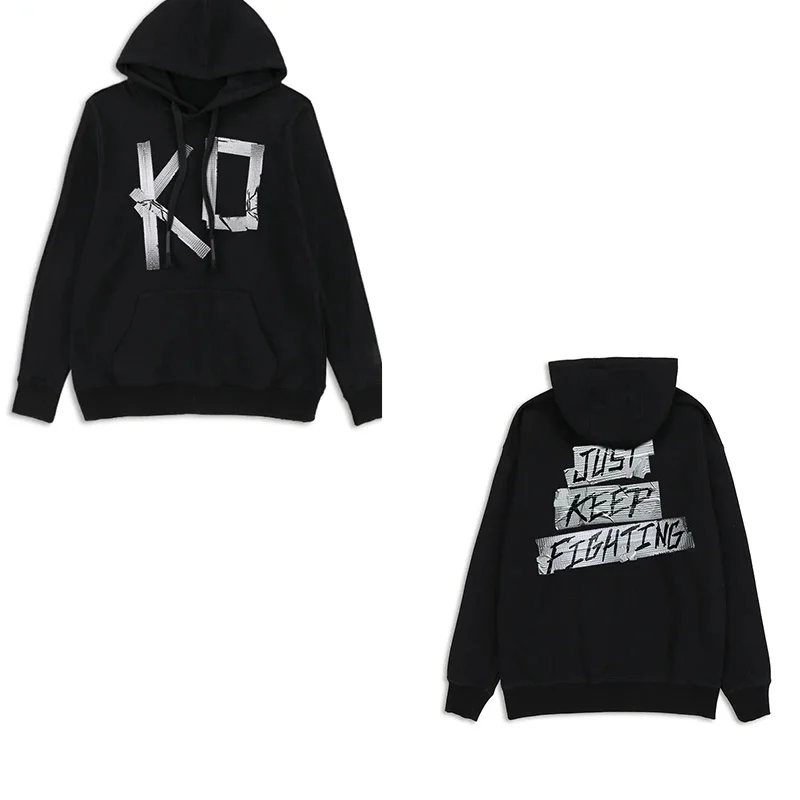 2025 الخريف والشتاء الرجال والنساء مطبوعة القطن الخالص هوديي بأكمام طويلة سلسلة فاسق الموضة الأمريكية WWE جديد فضفاض #4