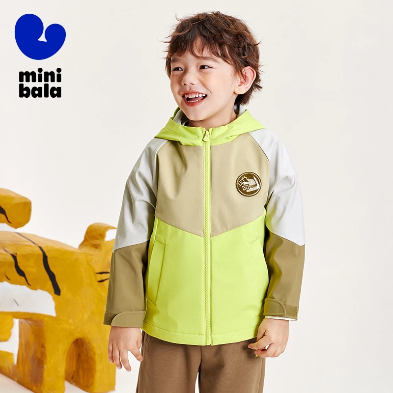 

Mini Bala Hooded Jacket Unisex 2024 Spring New Arrival Hooded Jacket for Babies Protective Moisture-Permeable Outerwear