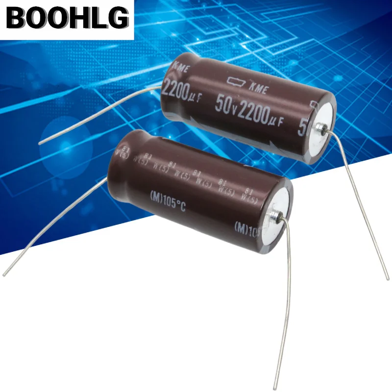 5PCS 2200UF 50V Japanese Chemical/Black Diamond Axial Electrolytic Capacitor 50V 2200UF 18X40 Horizontal