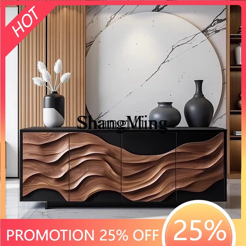 

CL Entrance Cabinet Wabi Safeng Solid Wood Entry is facing the foyer and against the wall. Integrated locker