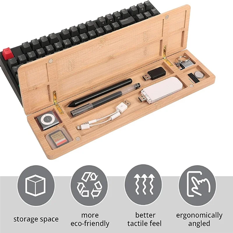 

AY14 -Keyboard Wrist Rest Holder With Storage Tray,Gamers Writers Relief Hand Fatigue Use For Office, Computer, Laptop