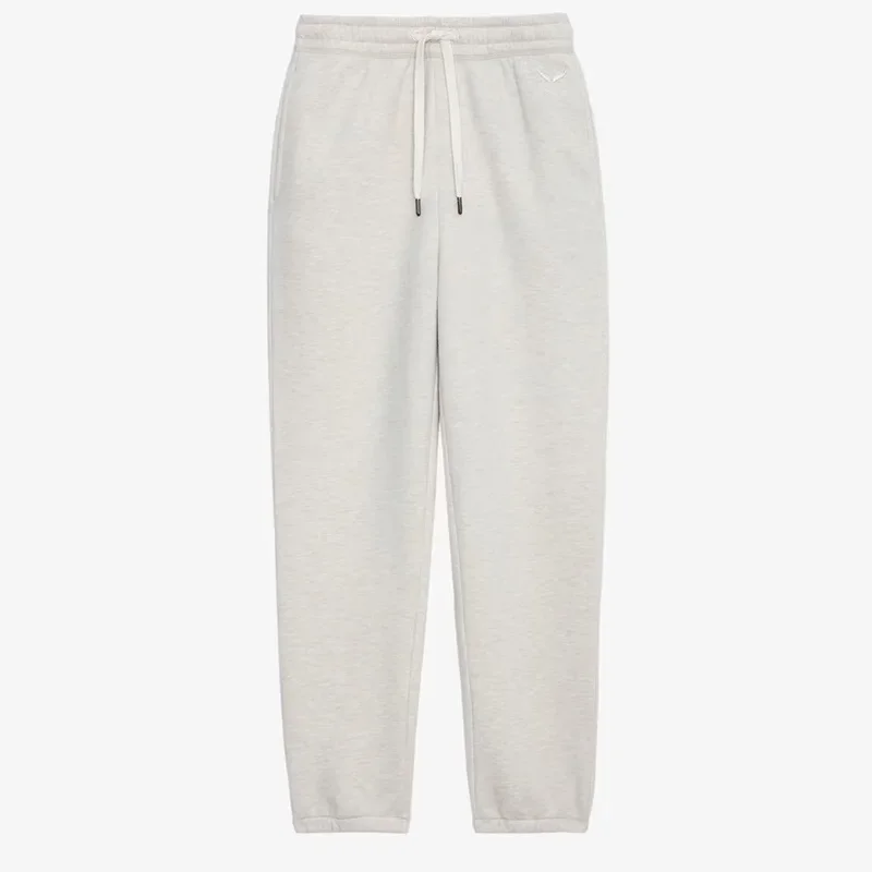 Winter New French Niche Wings Embroidered Inner Fleece Mid-waist Elastic Waist Women's Sweatpants