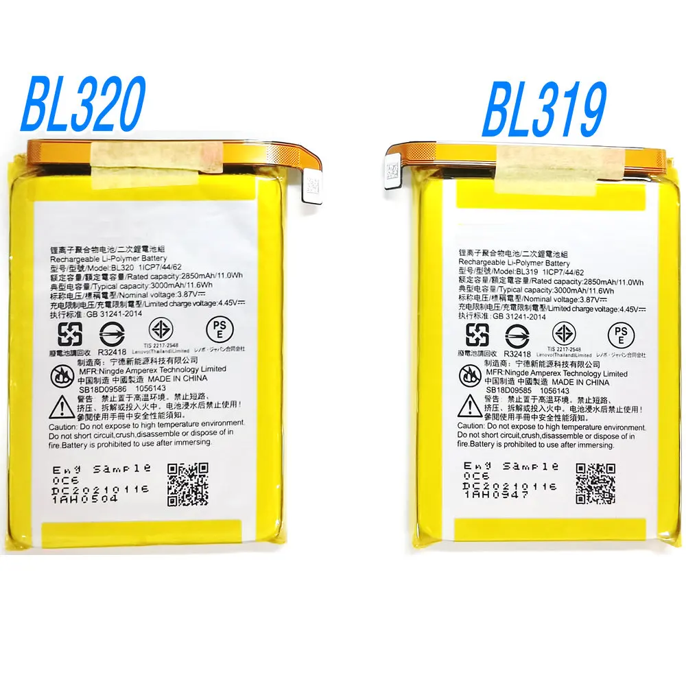

2025 Year A Pair BL319 BL320 Original Battery For Lenovo Savior 3Pro Gaming Phone 3.87V 3000mAh*2