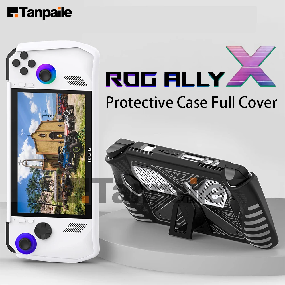 Tanpaile- ROG Ally X Protective Case Casing Full Cover ROG Ally X Accessory Accessories ROG Ally X Case Funda with Kickstand