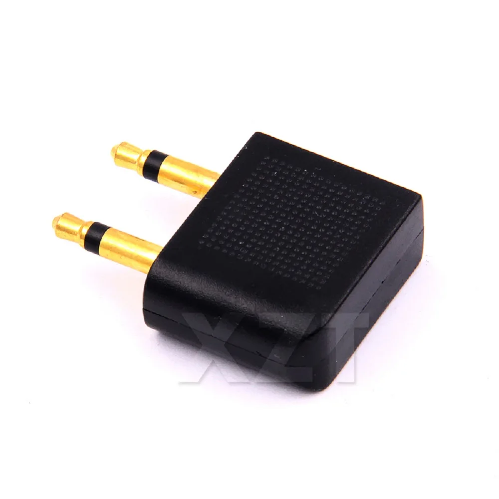 3.5mm Jack Audio Adapter Travel Earphone Plug in Sound Converter Plug 1/2 Audio Adapter for Airplane Travel Headphone Earphone