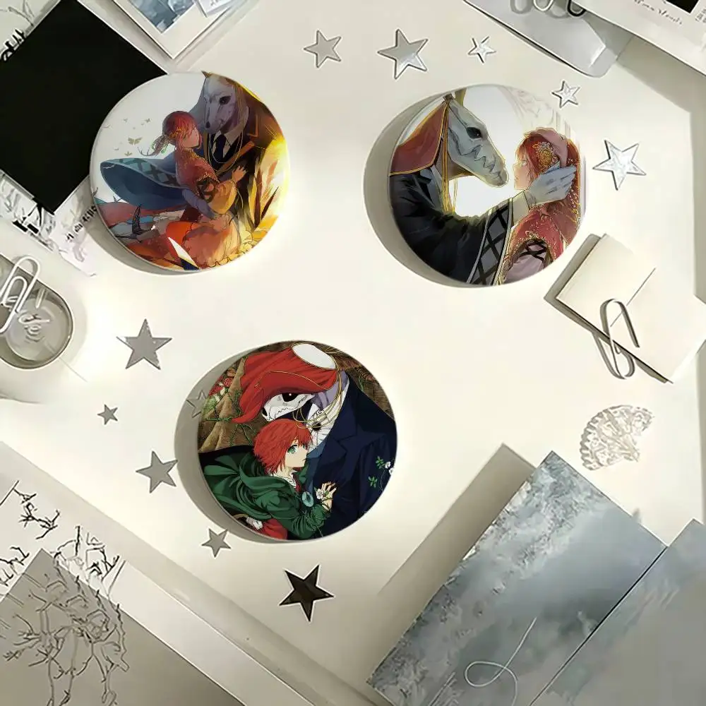 

Anime Elias x Chise Button Pins Backpack Clothing Decor Brooch Badge Jewelry Gifts for Kids