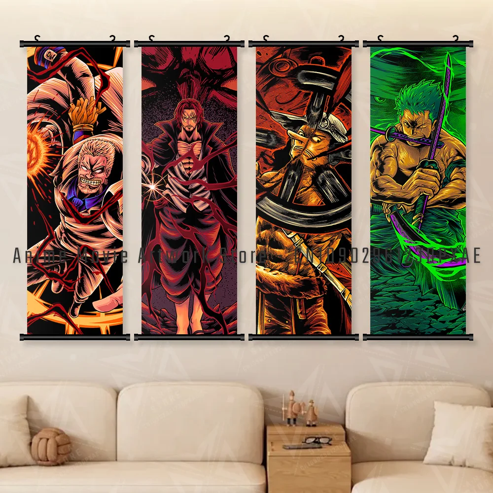 One Piece Luffy Anime Home Decor Wall Art Framework High-definition Print Modular Picture Canvas Painting Poster For Living Room