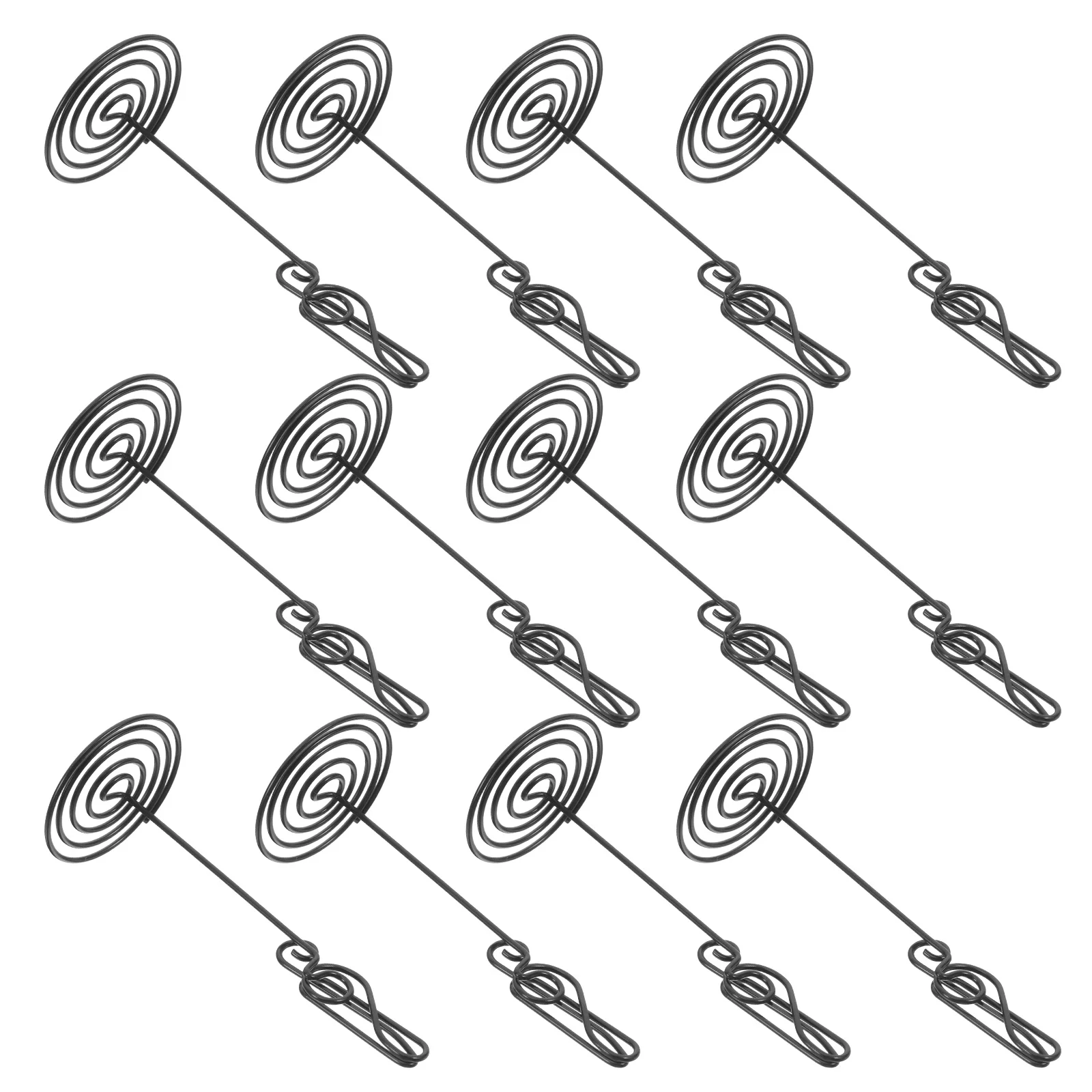 12 Pcs Creative Note Notes Clip Card Stands Decorate Holder Iron Desktop Picture Holders Greeting Display