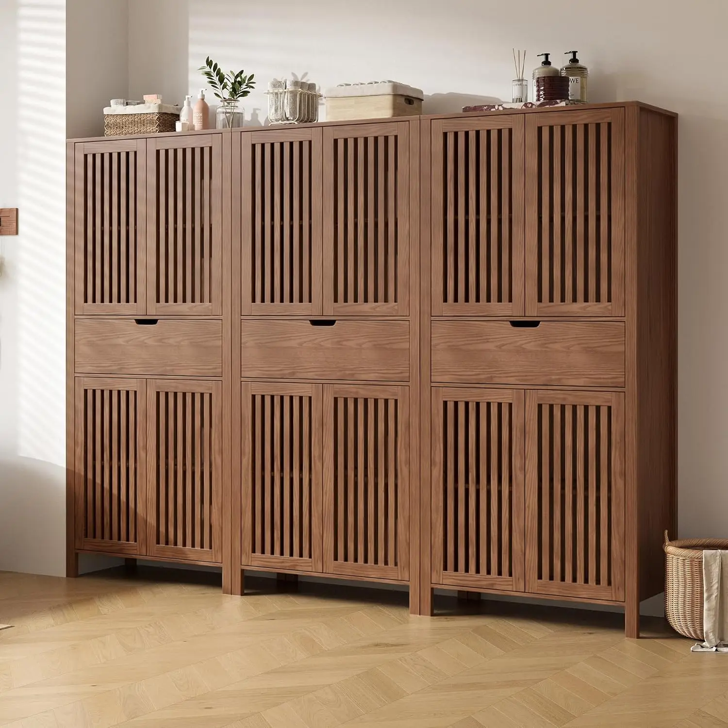 Set Of 3 Rustic Bro…