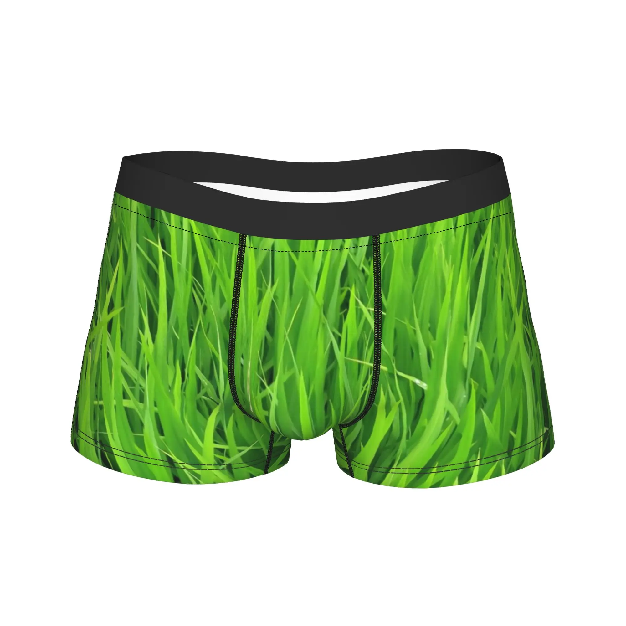 Green lawn grass  Merch Boxers Shorts Humor Underwear  Boxer Pants Gag Gift For Man
