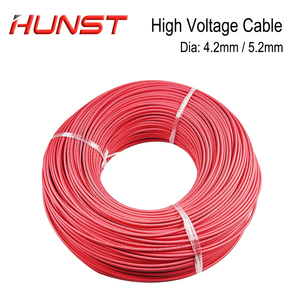 HUNST 3/5/10Meters High Voltage Cable for CO2 Laser Power Supply and Laser Tube Laser Engraving and Cutting Machine.