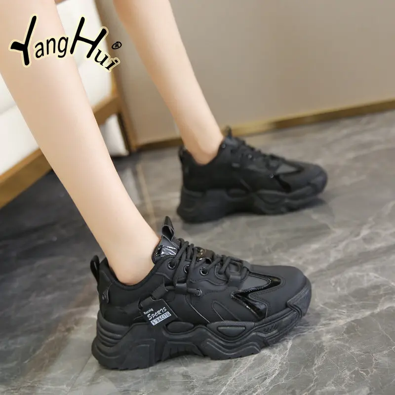 Platform Shoes Waterproof Wear-resistant Sports Casual Korean Style Student  Sneakers Women 2023 New Fashion Autumn and Winter