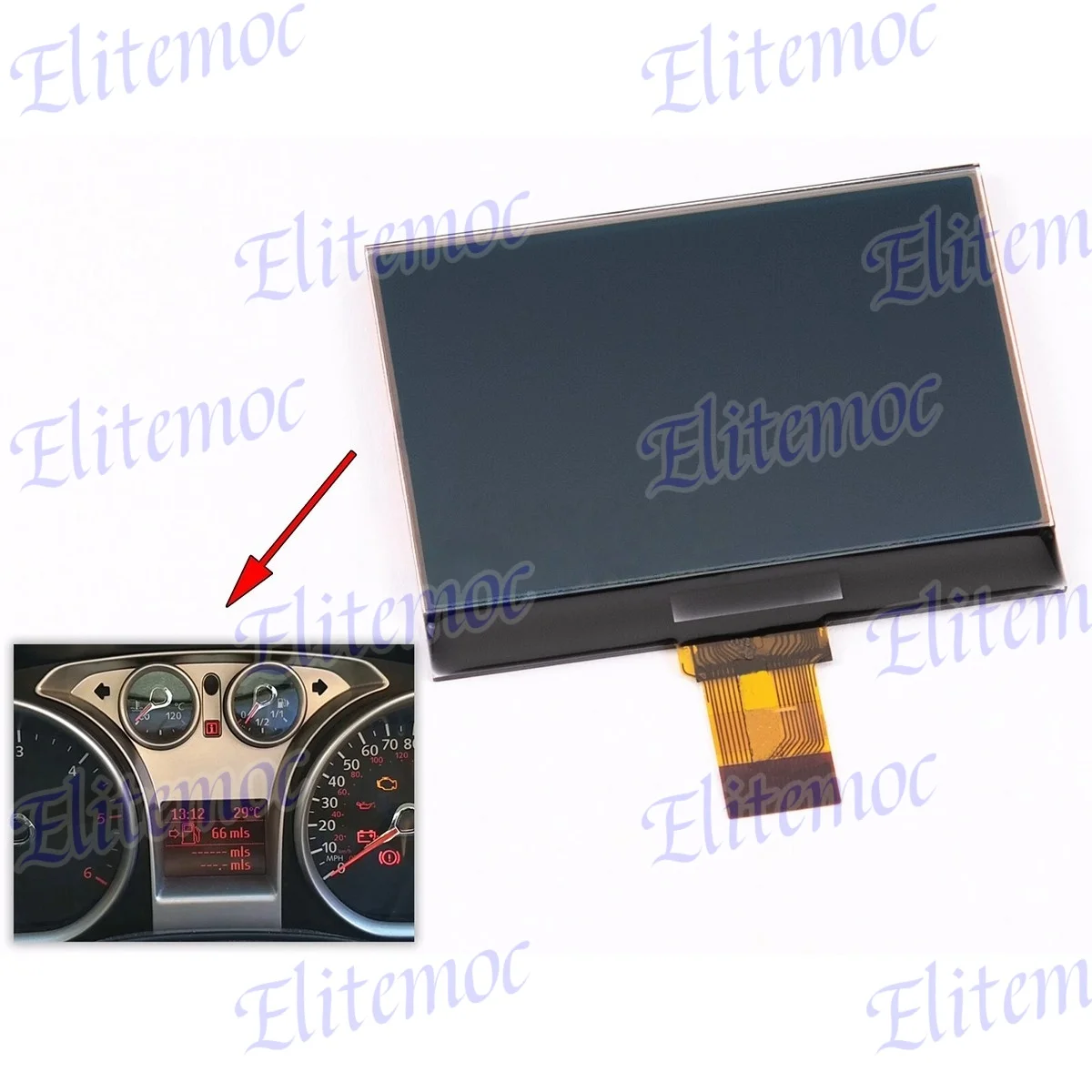 

LCD Display For FORD FOCUS MKII GALAXY WA6 KUGA C-MAX DM2 Dashboard Screen Replacement