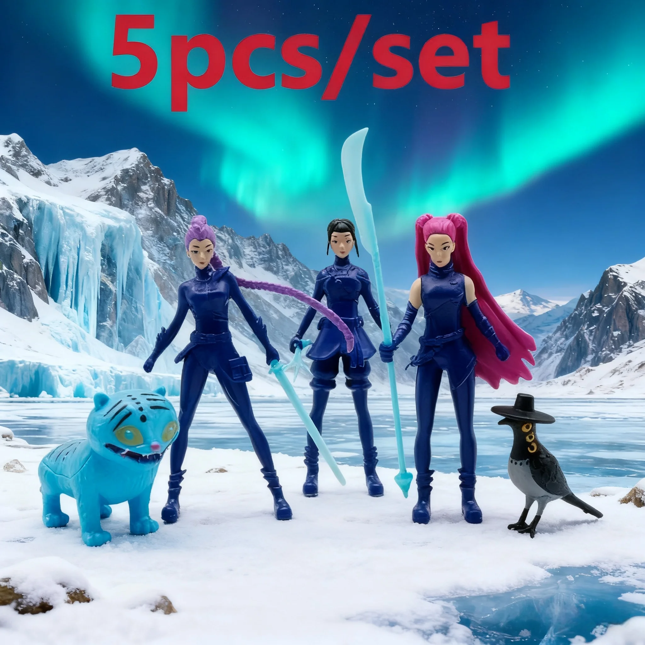 Anime Kpop Demon Hunters Figure Rumi Mira Zoey Tiger Action Figure Toy Desk Decoration Model Doll Statues Ornament Kids Gifts~