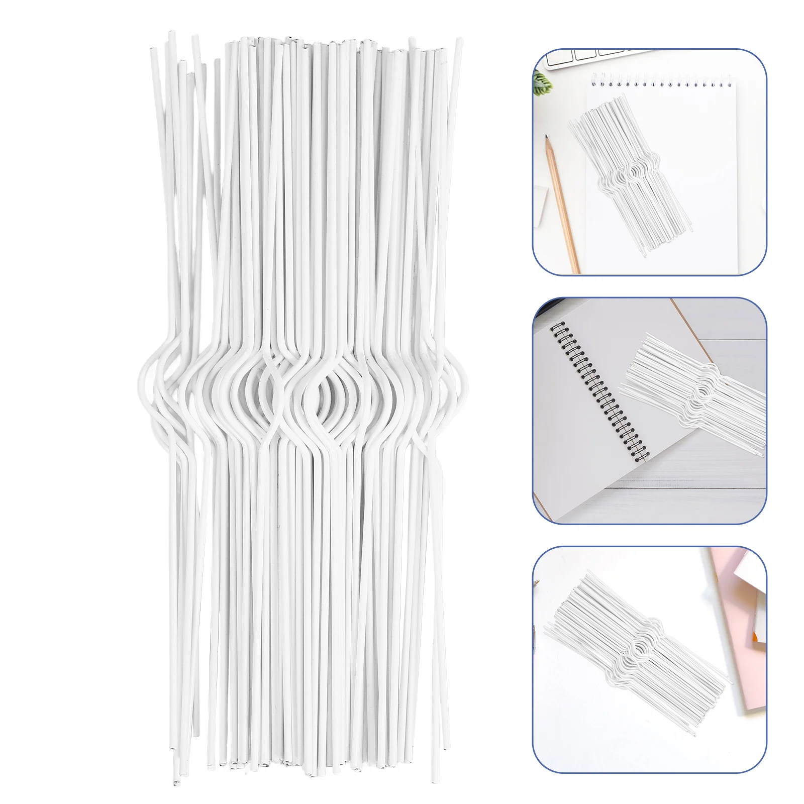 

100 Pcs Twist Ties Calendar Hook Calender Iron Binder Whiteboard Ornament Hangers