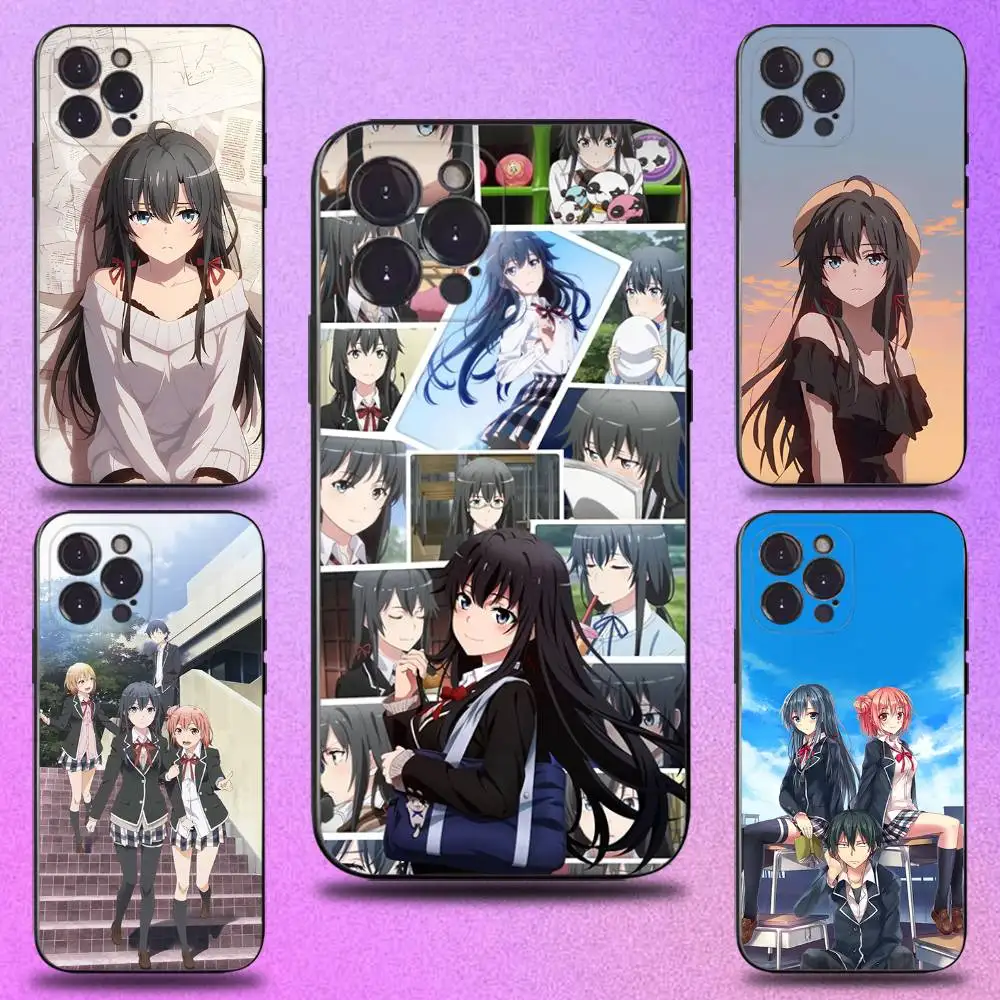 

Anime Y-Yukino Yukinoshita Phone Case For iPhone 17,16,15,14,13,12,11 Plus,Pro Max,XS,X,XR,SE,Mini,8,7,Soft Silicone Black Cover