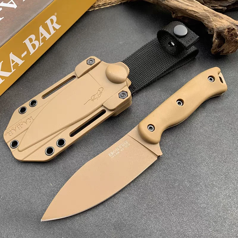 

BK19 Outdoor Tactics High hardness Jungle survival knife Emergency rescue tool Camping hunting knife Kydex sheath fruit knife