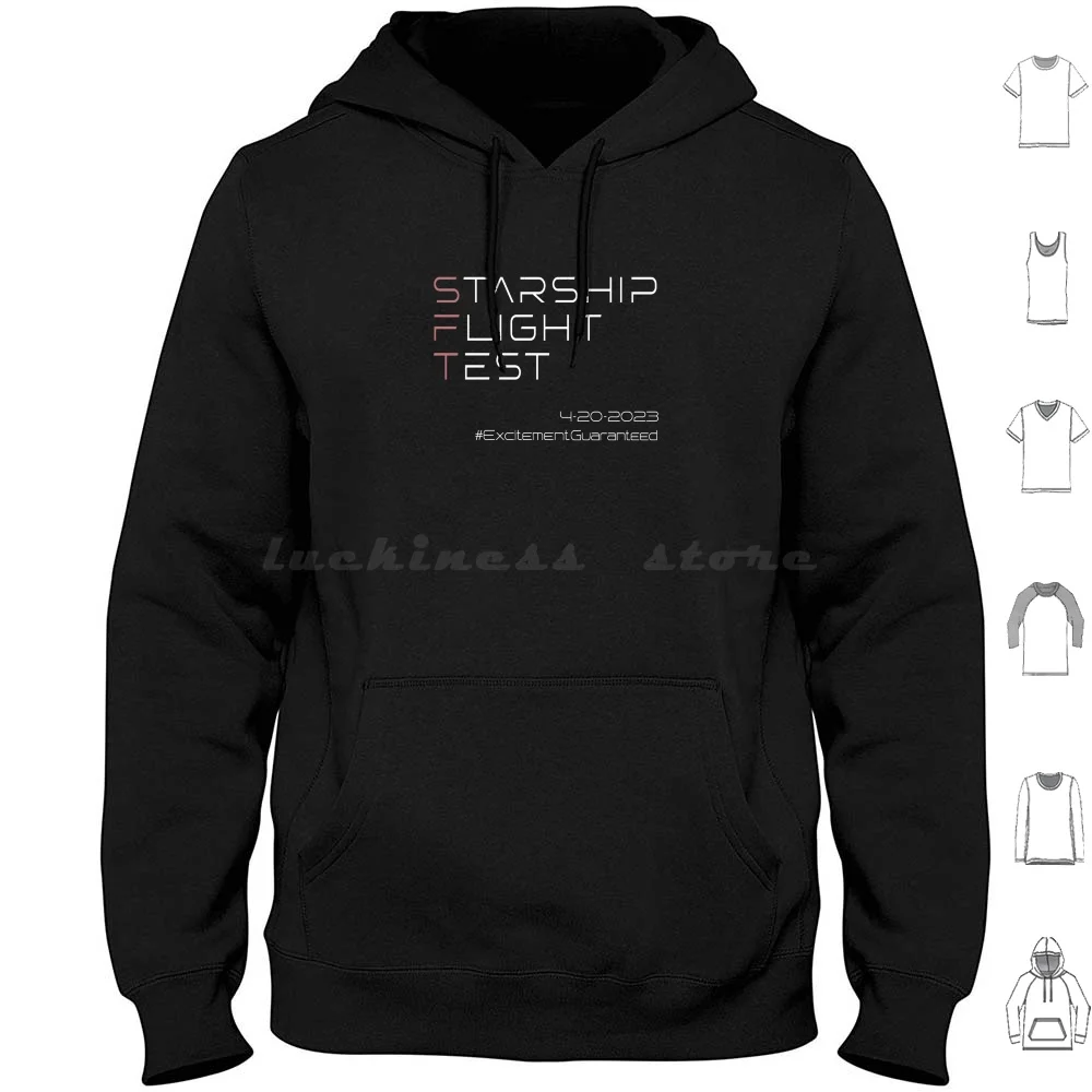 Copy Of Spacex Starship 4 20 2023 Hoodies Long Sleeve Spacex Chica Raptor Engine Super Heavy Rocket Flight Test