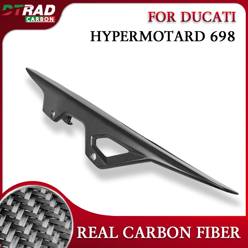 For New 2024 2025 Ducati Hypermotard 698 Accessories Hypermotard698 Carbon Fiber Chain Guard Motorcycle Chain Cover Fairing Kit