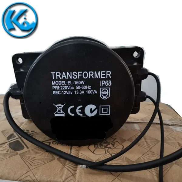 Transformador claro da piscina, 220V, 12V, 105W, 300W, 400W, 500W