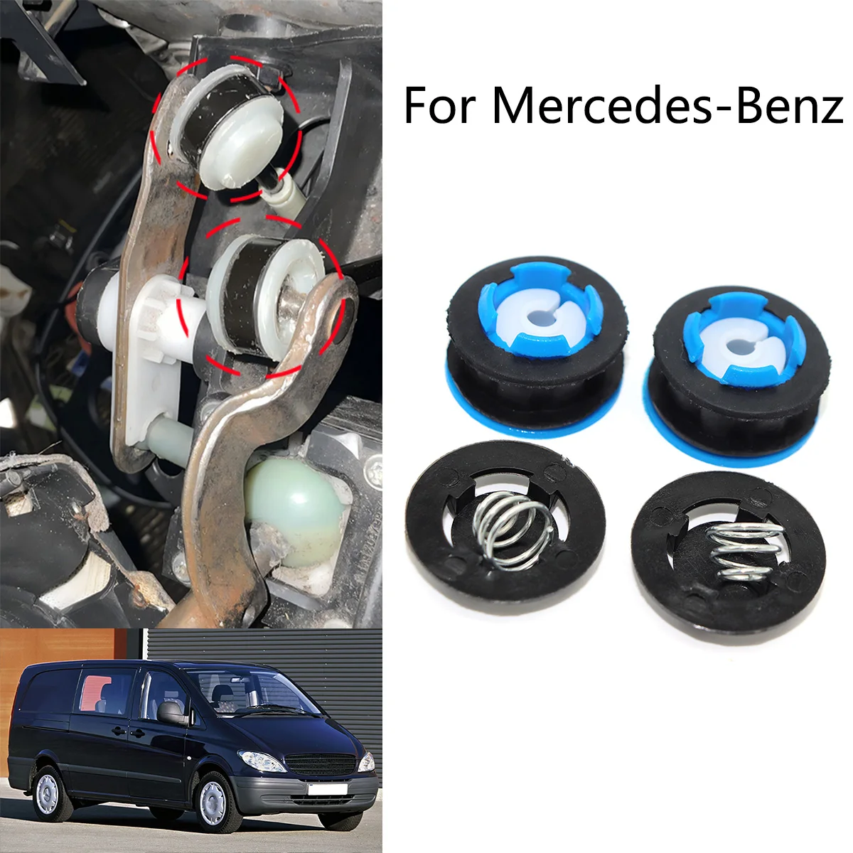 

Upgrade Manual Transmission Gear Shift Cable Linkage End Rod Bushing Claw-Fit For Mercedes-Benz Vito W639 Viano 2003-2024 W415