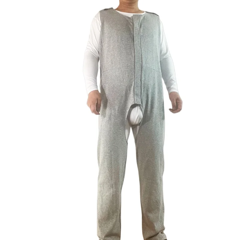 

Incontinence Elderly Patient Jumpsuit Heimers Patient Dementia Elderly Anti-Grab Restraint Jumpsuit Zipper Outer Wear
