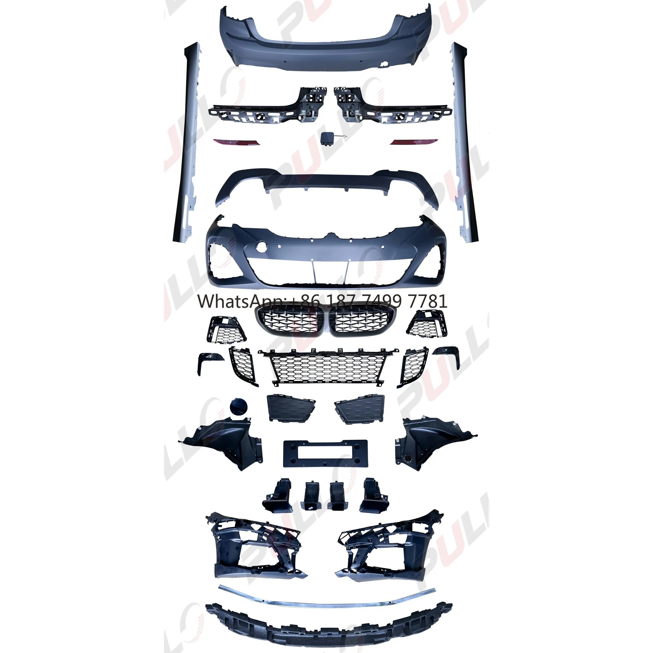 

Высококачественные автомобильные бамперы BodyKit для .3 G20 2019-2021, обновление до BodyKit MT, включая передний и задний бампер в сборе, решетку Wirh