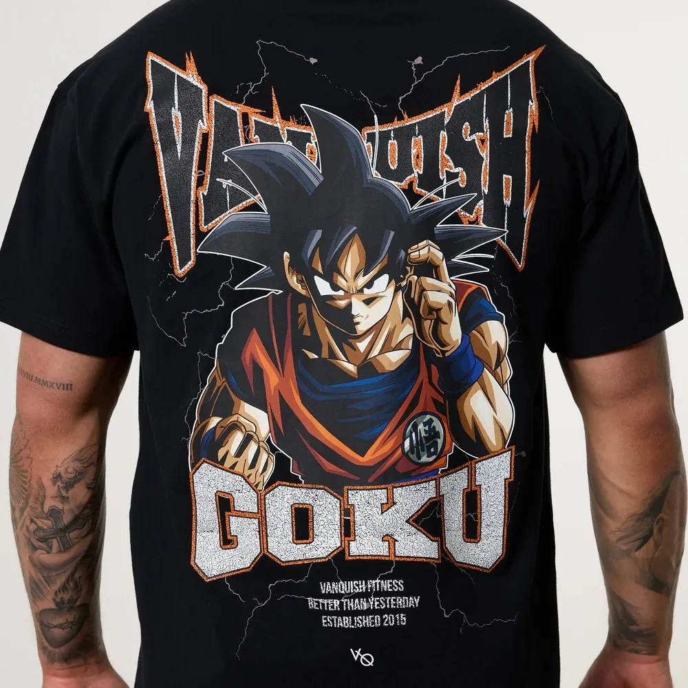 VANQUISH Xoujun Series VQ Dragon Ball Sport Pure Color Short-Sleeved Fitness Loose Round-Neck T-Shirt